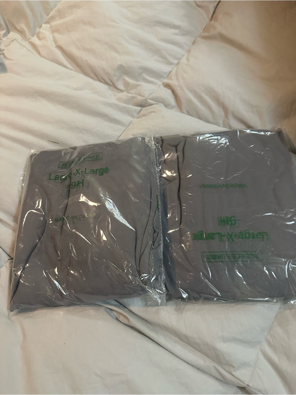 Two pair fleece-lined leggings L/XL New